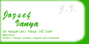 jozsef vanya business card